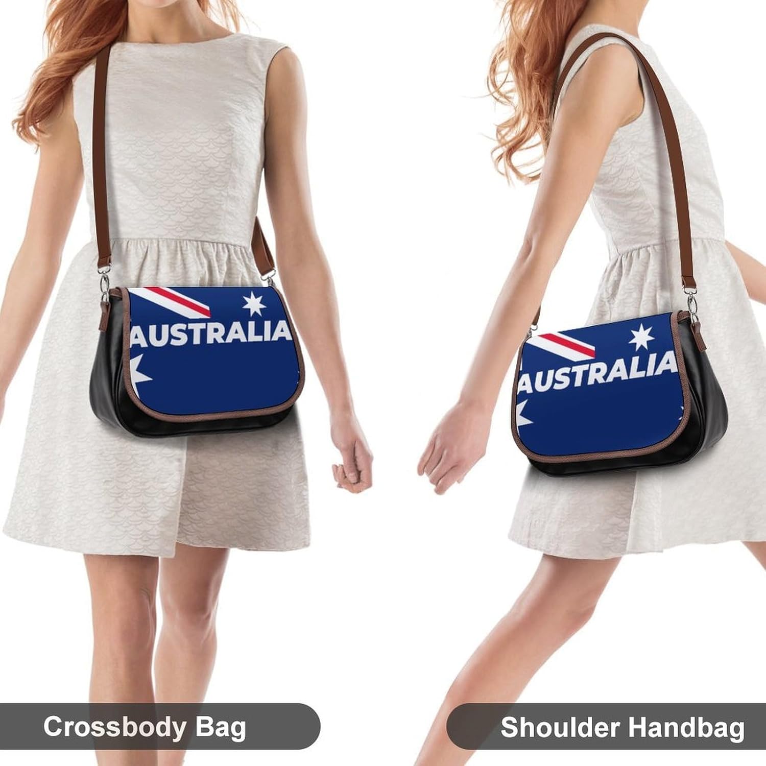 Australia Australian Flag Women Crossbody Purse Leather Messenger Bag Handbags Shoulder Strap Bags