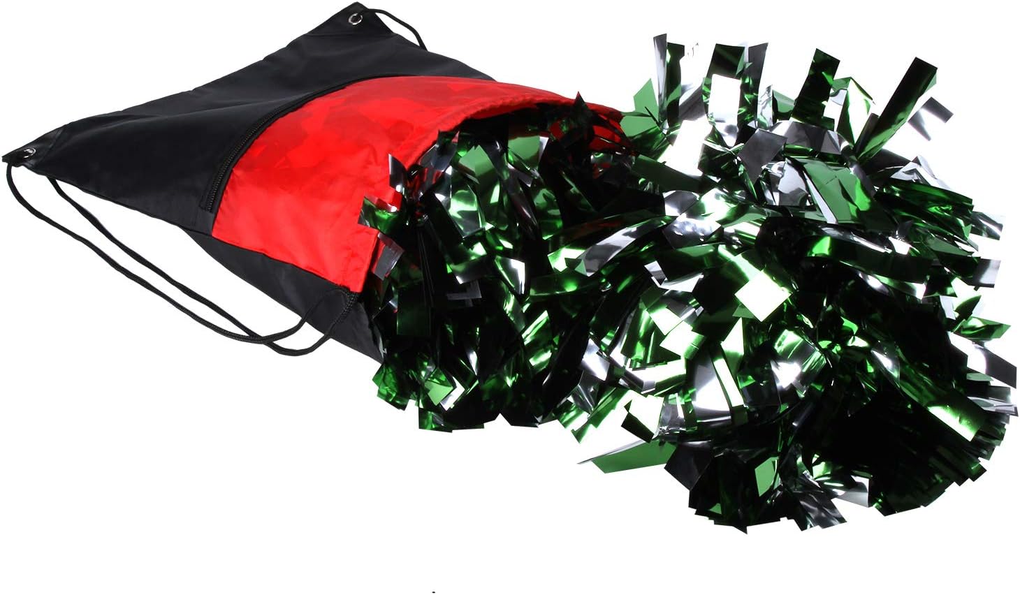 ICObuty Sports Gym Bag Sack Cheerleading Cheerleader Drawstring Backpack 6 Pack Men Women 210D Polyester (Red/Black) - Image 7