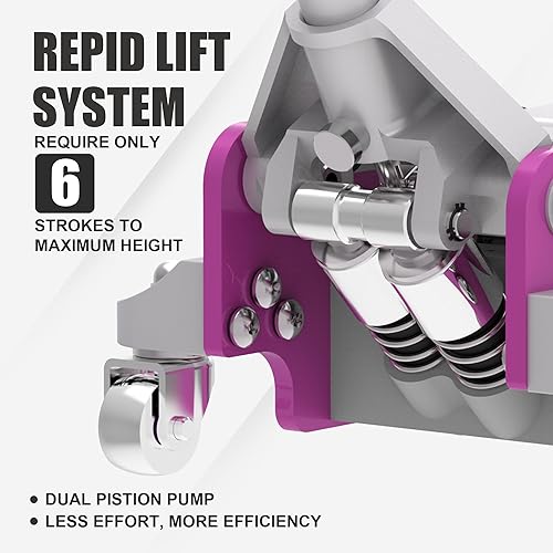 Miniatura 4 de Torin AT830003XLB Gato económico de aluminio de perfil bajo para garaje con bomba de elevación rápida, capacidad de 3 toneladas (6,000 libras),