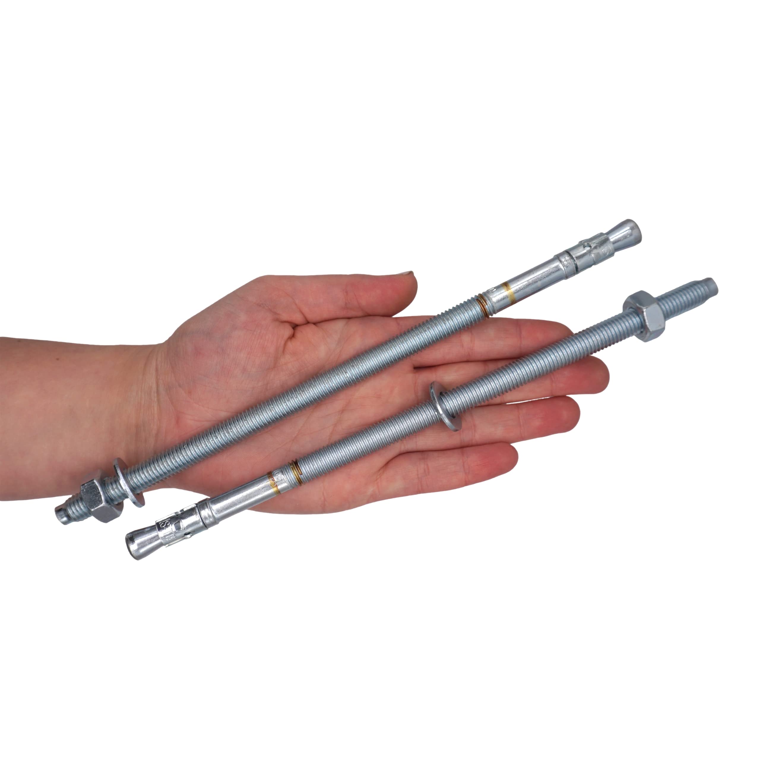 Confezione da 10 ancoraggi a cuneo M10 x 230 mm, tasselli in metallo, fissaggio per muratura, ancoraggio per calcestruzzo (10, M10 x 230 mm)