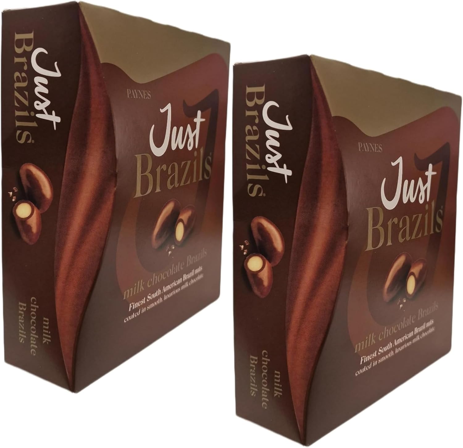 2x Paynes Just Brazils Milk Chocolate Brazils Nuts Christmas Gifts