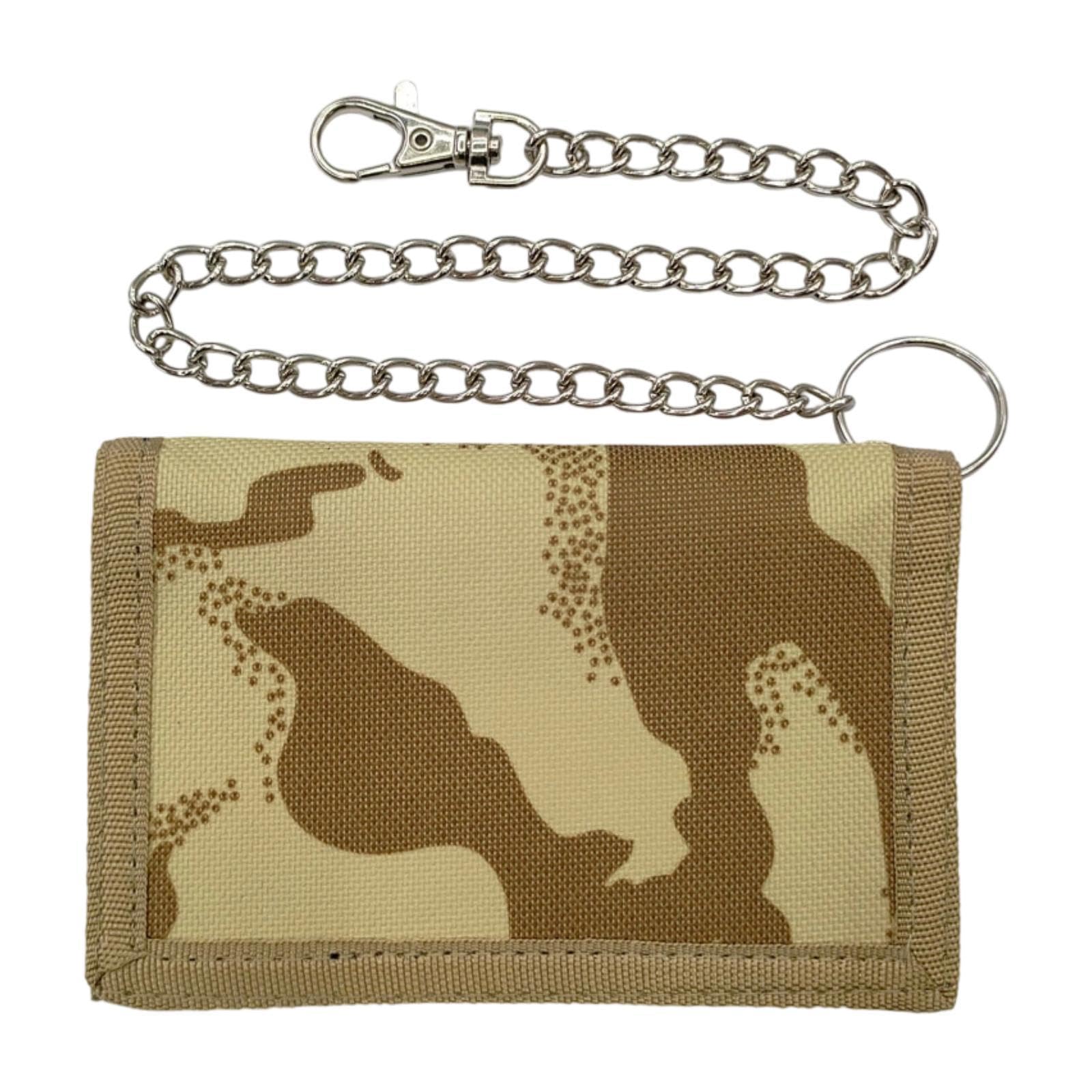 Trifold Outdoor Sports Wallet Card Holder with Zipper for Children Men Teens Khaki-image-25