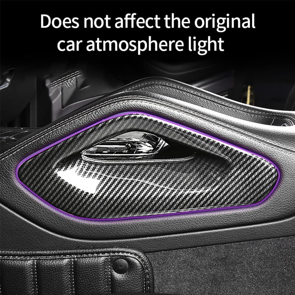 Car Carbon Fiber Center Console Armrest Box Side Protective Cover Trim for Mercedes Benz GLE W167 Coupe C167 GLS X167 450 580 350e 400d amg 63 53 Accessory