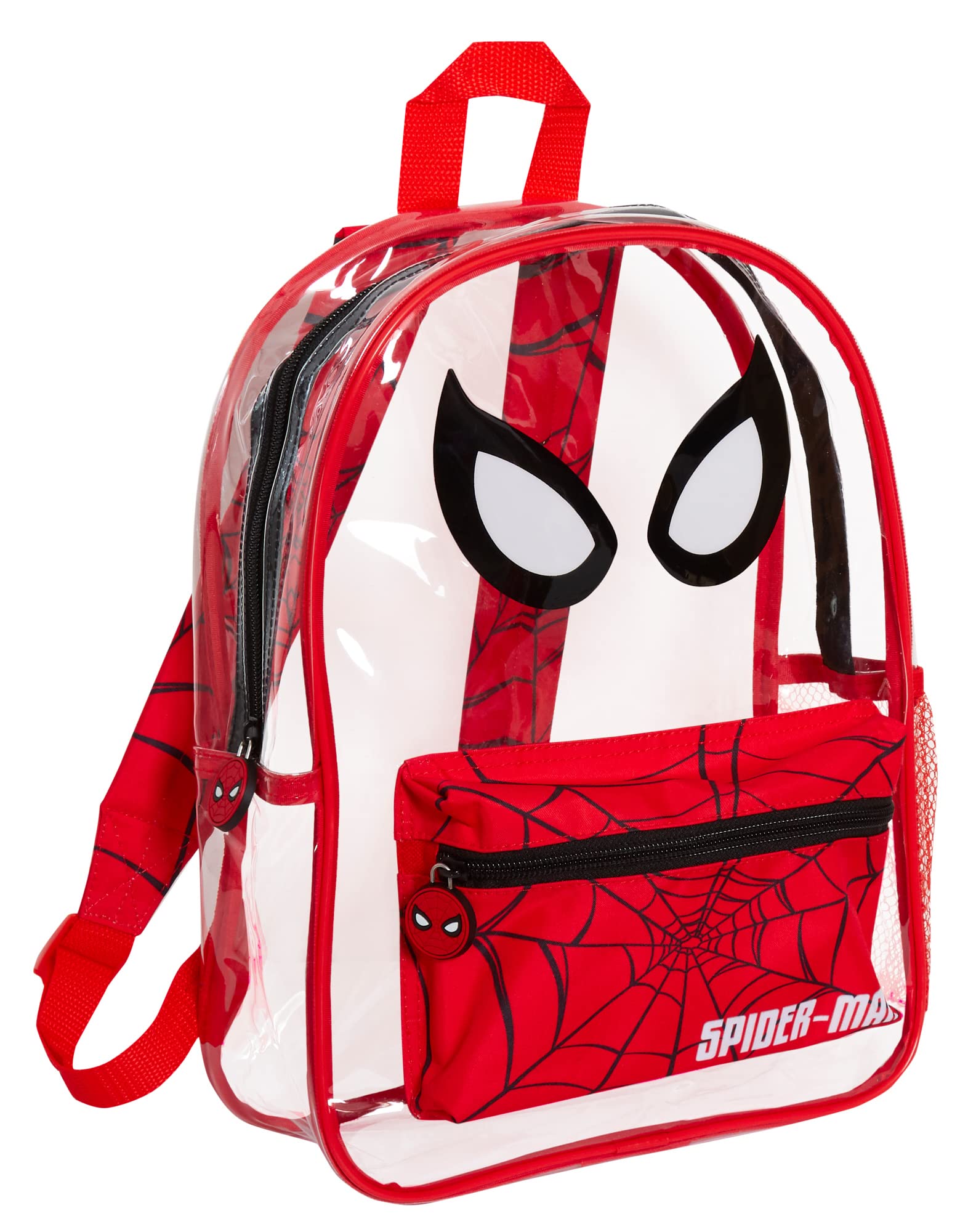 Marvel Red Spiderman Backpack Boys Swim Bag Clear Wipeable School Rucksack Kids Transparent Swimming Beach Bag