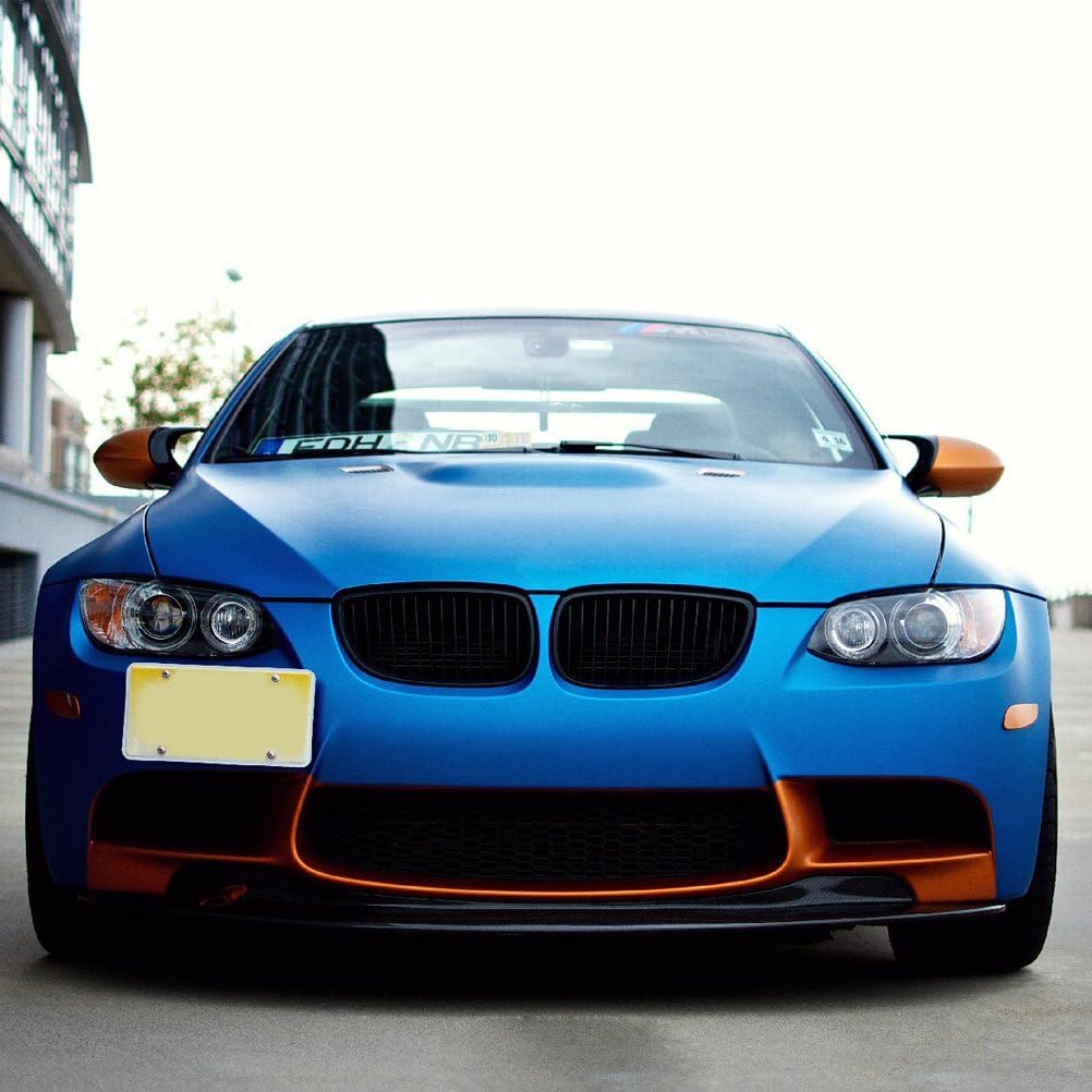 Left + Right Front Kidney Grille Grill For E46 2-Door 1999-2002 (Single line, Black)