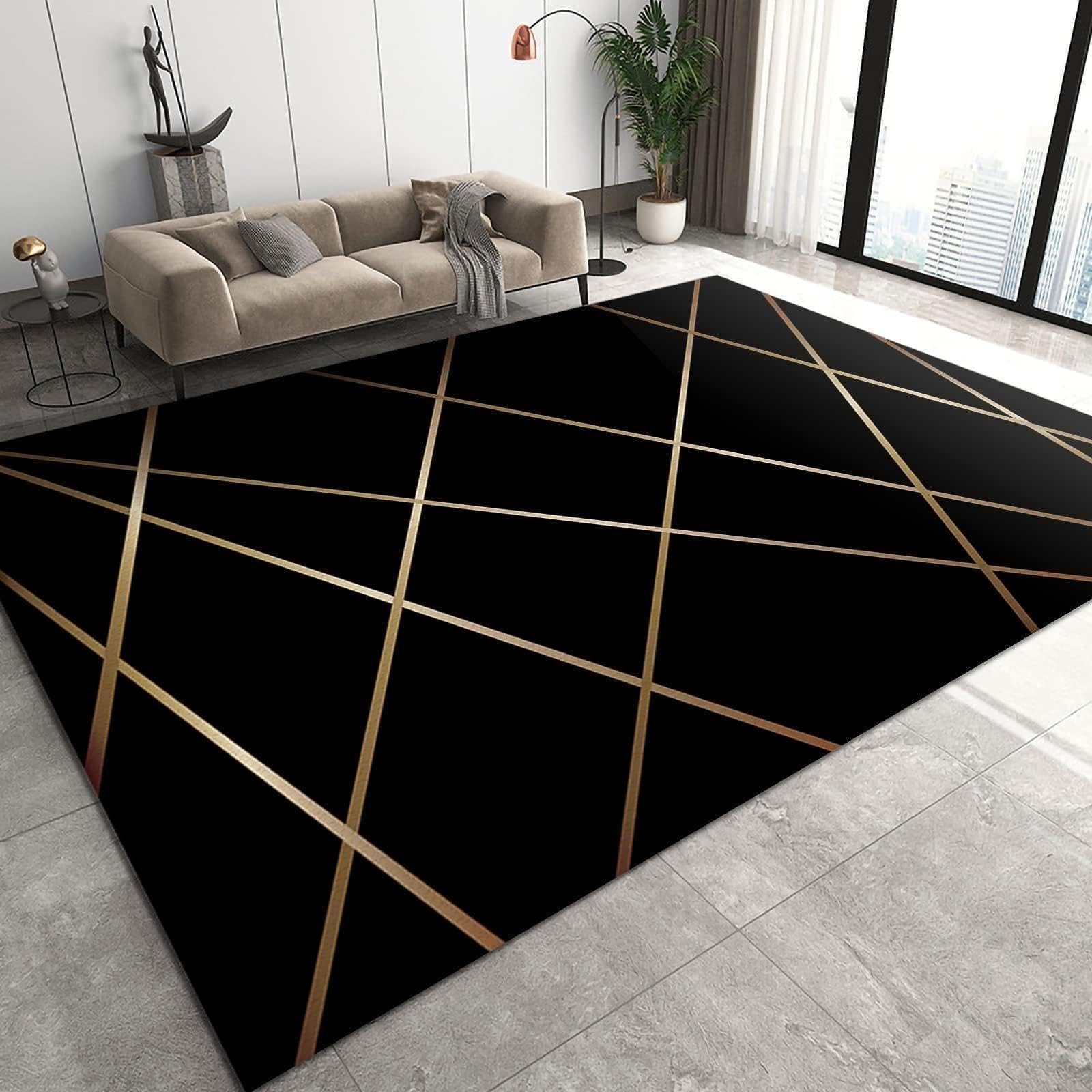 Tapis de salon moderne 100x150 cm pour chambre minimaliste