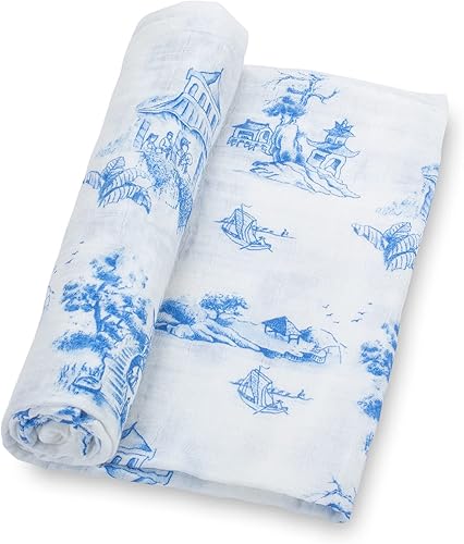 Miniatura 3 de LollyBanks Manta de envoltura para niñas, 100% muselina de algodón para recién nacidos, 47 x 47 pulgadas, manta de bebé suave y transpirable,