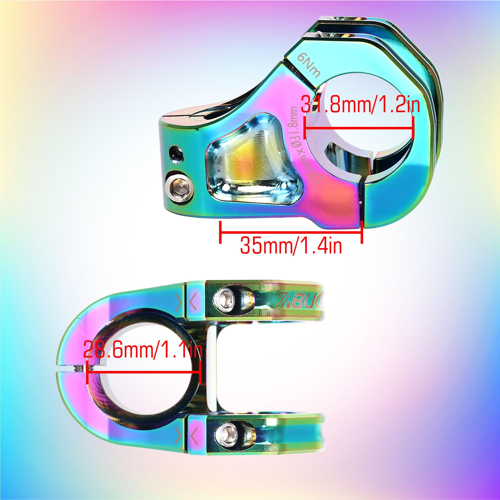 Snapklik.com : BUCKLOS 35mm Mountain Bike Stem MTB 31.8mm CNC Short ...