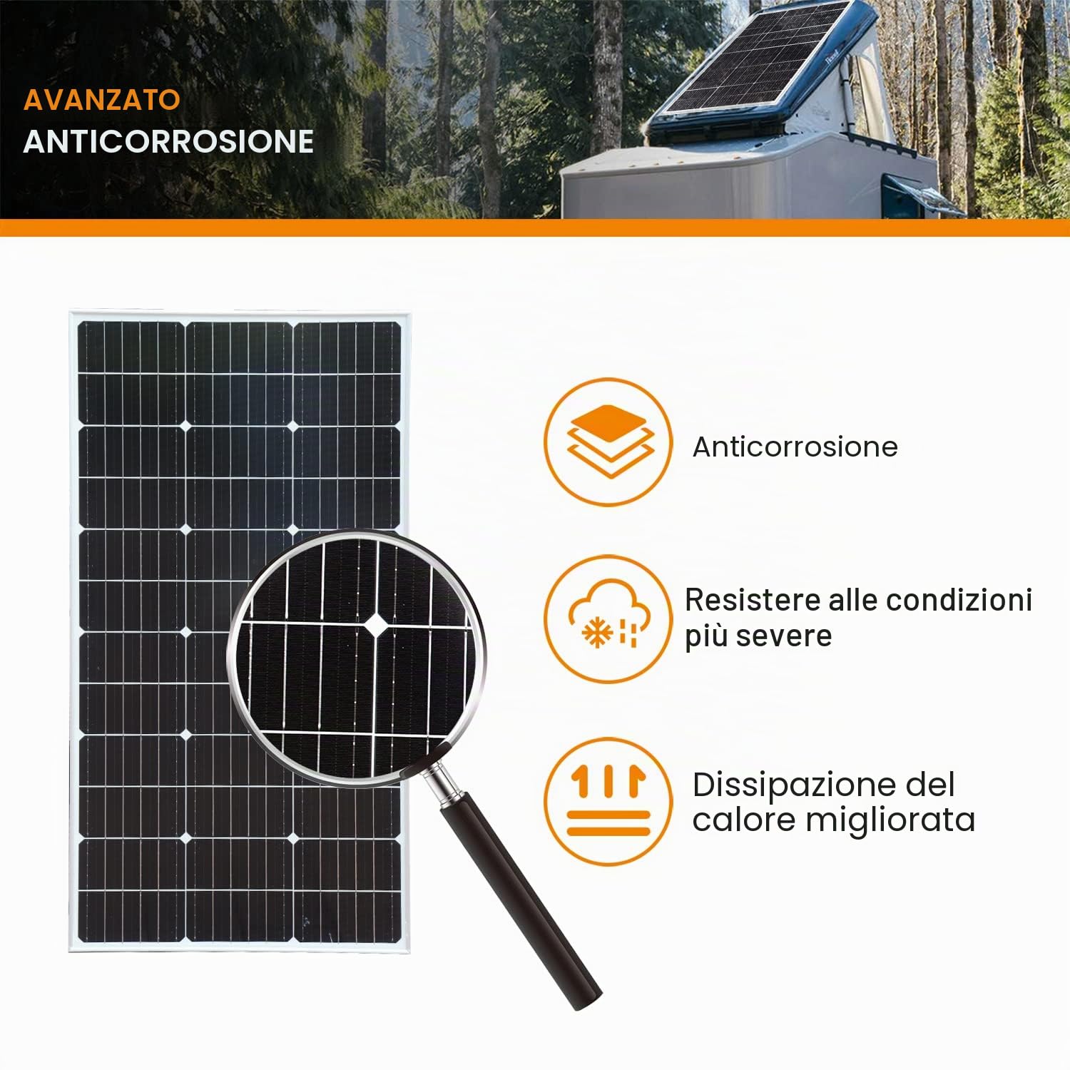 XINPUGUANG Kit Pannello Solare 100w 12v 100 Watt Mono fotovoltaico 18v Modulo 10A Regolatore di carica per barca, auto, camper, casa, giardino, riparo