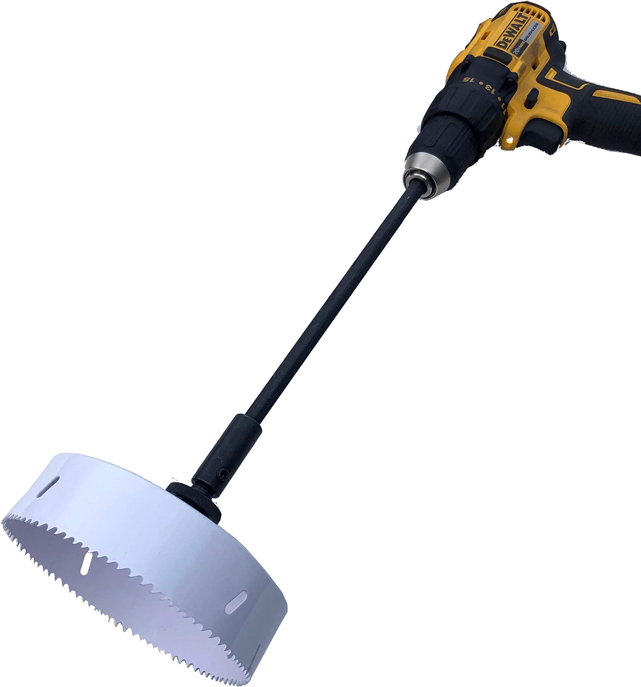 Keyfit Tools Power Sprinkler Head Trimmer 6 Inch Diameter Trim Your Rotors & Spray Heads in Seconds! for Overgrown Sprinklers & Clean Appearance Adjustment Replacement & Raising Drill Attachment