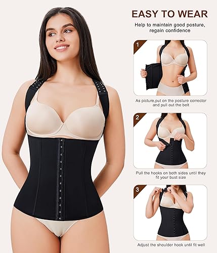 Miniatura 5 de URSEXYLY Corrector de postura de espalda para mujer, ajustable, soporte completo, enderezador de hombro, alivio del dolor de espalda superior e