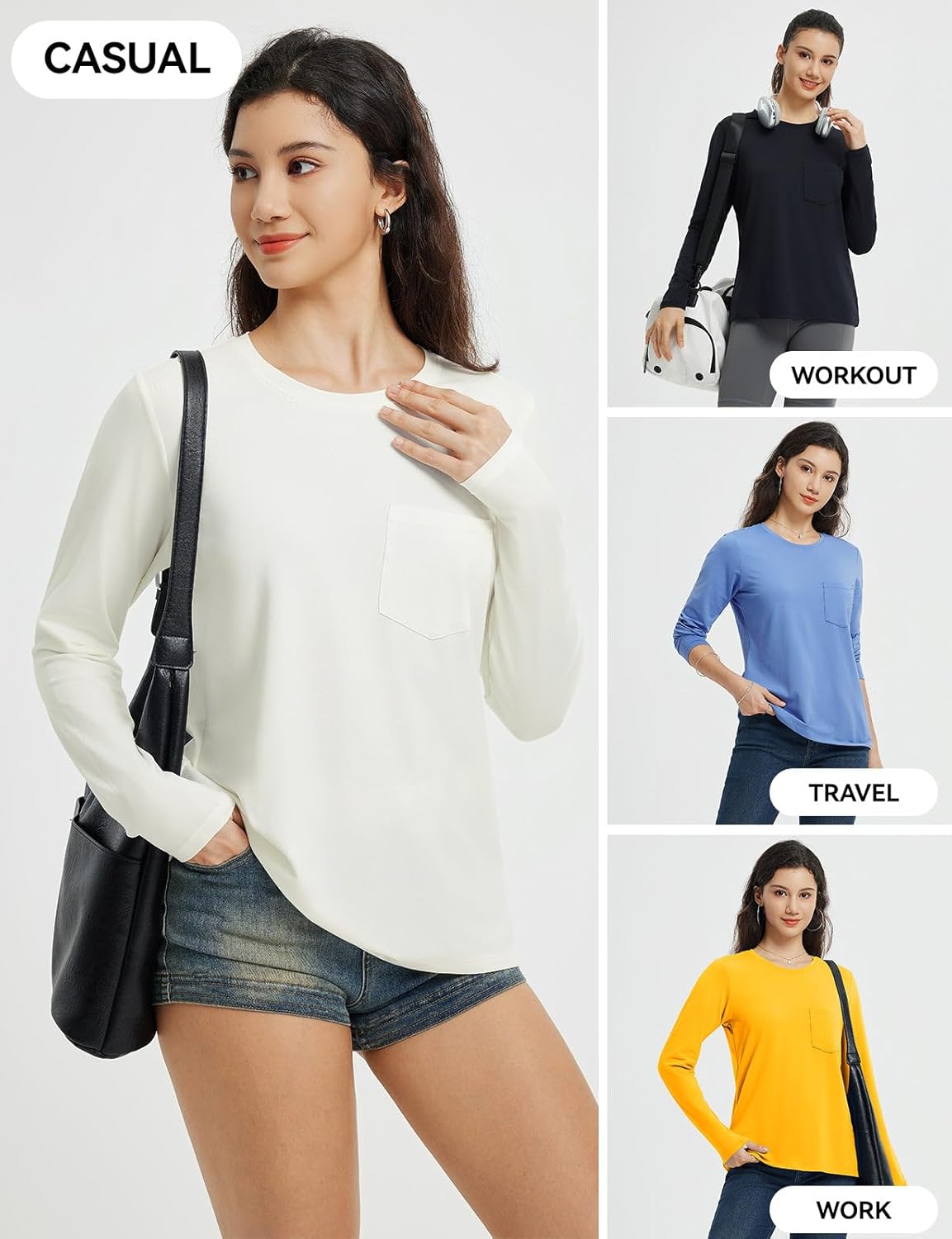 baleaf Women's Long Sleeve Workout Shirts for Women Active Tops Soft Activewear Moisture Wicking Running Clothes Travel - Image 6