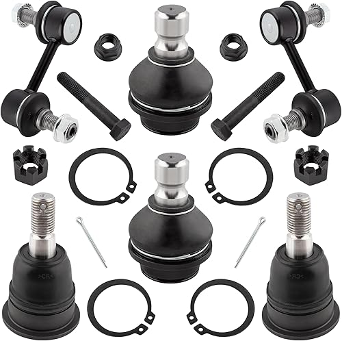 6 eslabones de extremo de barra estabilizadora delantera + rótulas superiores inferiores para Infiniti QX56 2004-2013, para Nissan Armada 2005-2015