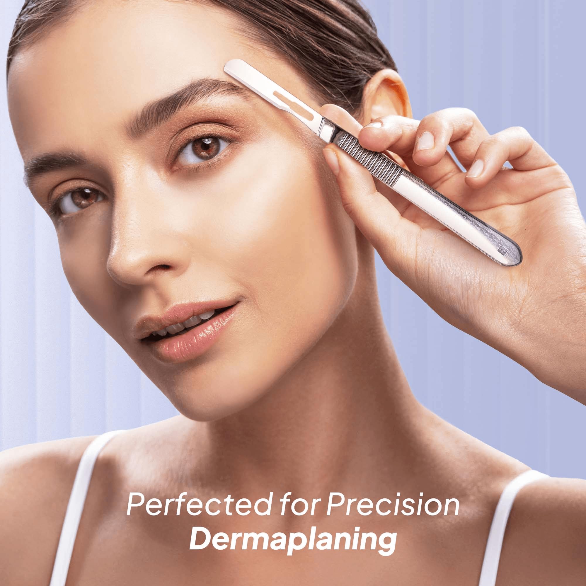 MyMed Cuchillas #14R Bisturís Dermaplaning con mango Dermaplane, paquete de 15 maquinillas de afeitar Dermaplane para cara de mujer + mango Dermaplane #3, herramienta de dermaplaning para cara