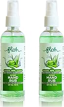 Floh Instant Hand Rub with Aloe Vera Oil Extract | 80% Alcohol Hand Sanitizer Spray | Kills 99.9% of Germs | Quick Dry Non Sticky Formula | No Water Needed | Travel Friendly 100 ml (Pack of 2)