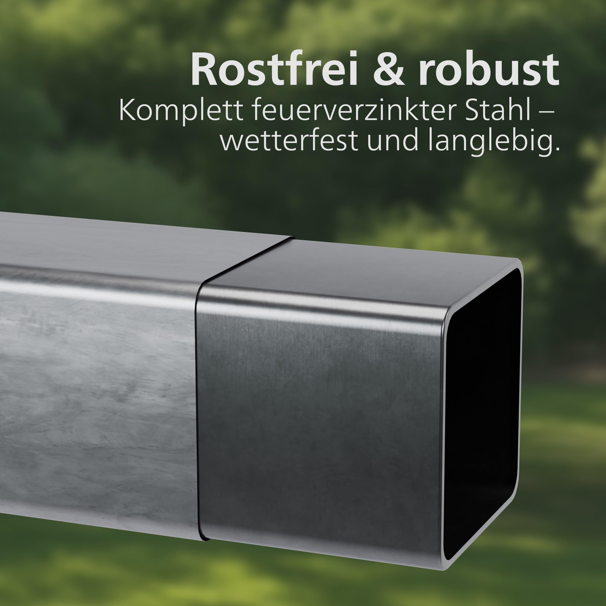 CLP Brennholzregal Macon, wetterfest mit Dach frei wählbarer Neigung, feuerverzinkter Stahl für 2,2m³ oder 4,4m³ Kaminholz, Holzlager, Farbe:Metall, Set-Inhalt:Brennholzregal + Erweiterung