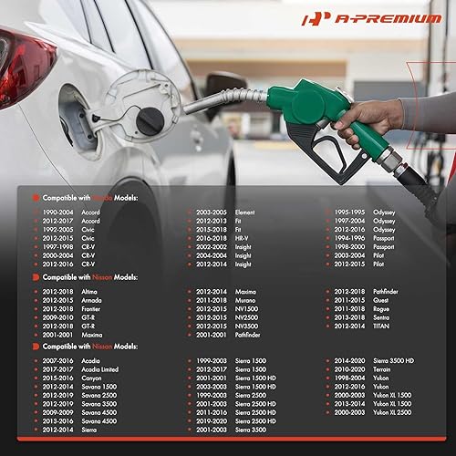 Miniatura 2 de A-Premium Tapa de llenado de depósito de combustible compatible con Chevrolet Silverado 15001500 HD25002500 HD35003500 HD, Equinox, Malibu, Cruze,