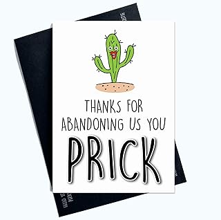 New Job Leaving Card Rude Funny Witty Banter Colleague Co Worker Good Luck PC934