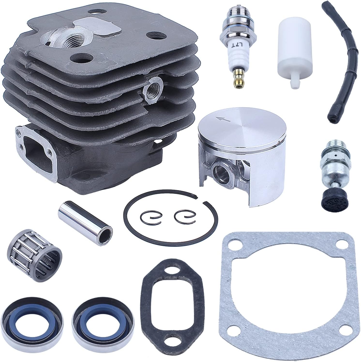 IWBR Zestaw tłoka cylindra 52mm pasuje do Husqvarna 272 272XP 268 linia filtra paliwa uszczelka olejowa uszczelka zawór dekompresyjny świeca zapłonowa piła łańcuchowa