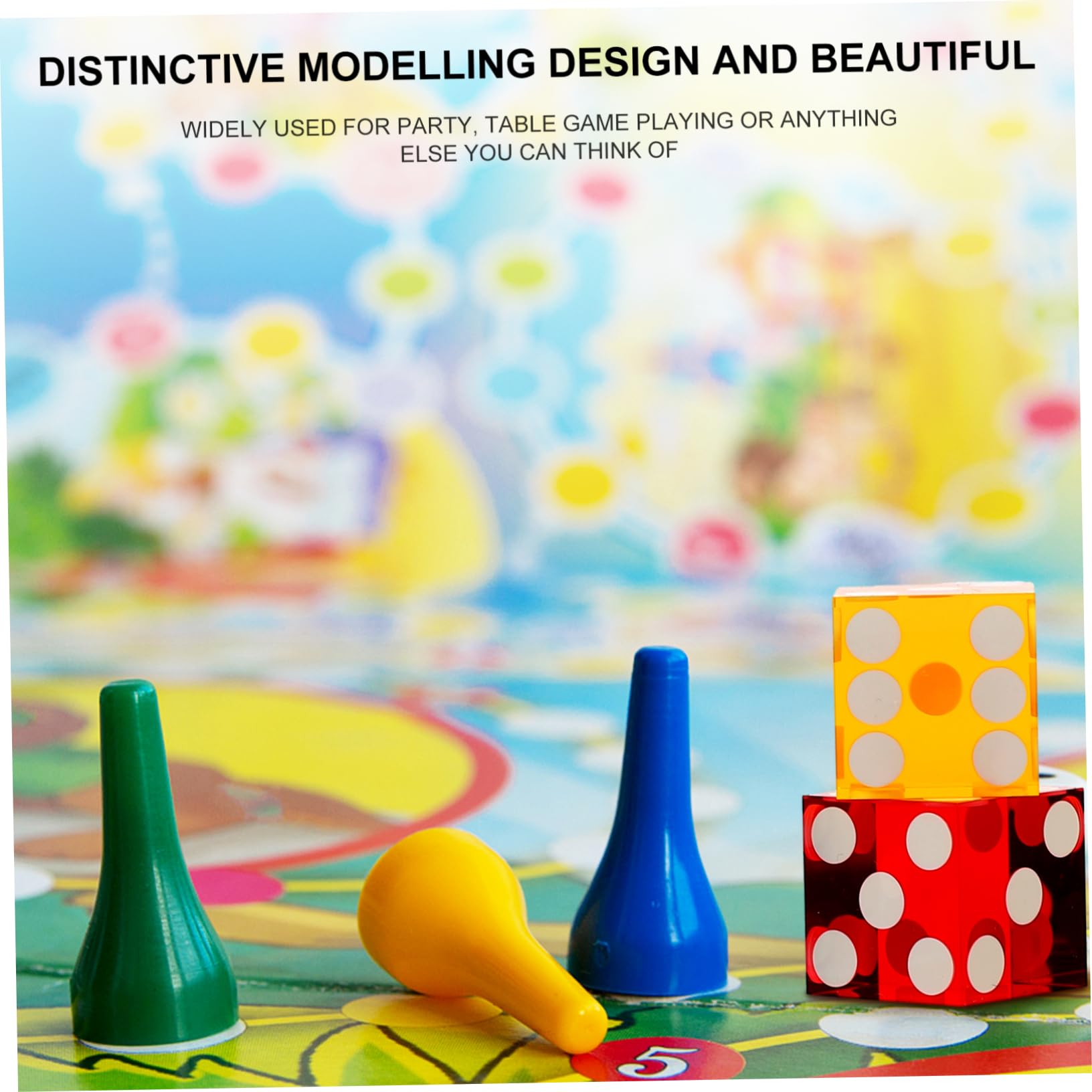Abaodam Lot De 3 Dés De Précision en Acrylique À Pois Colorés Légers À Angle Droit pour Jeux De Divertissement 4 Pièces X 3