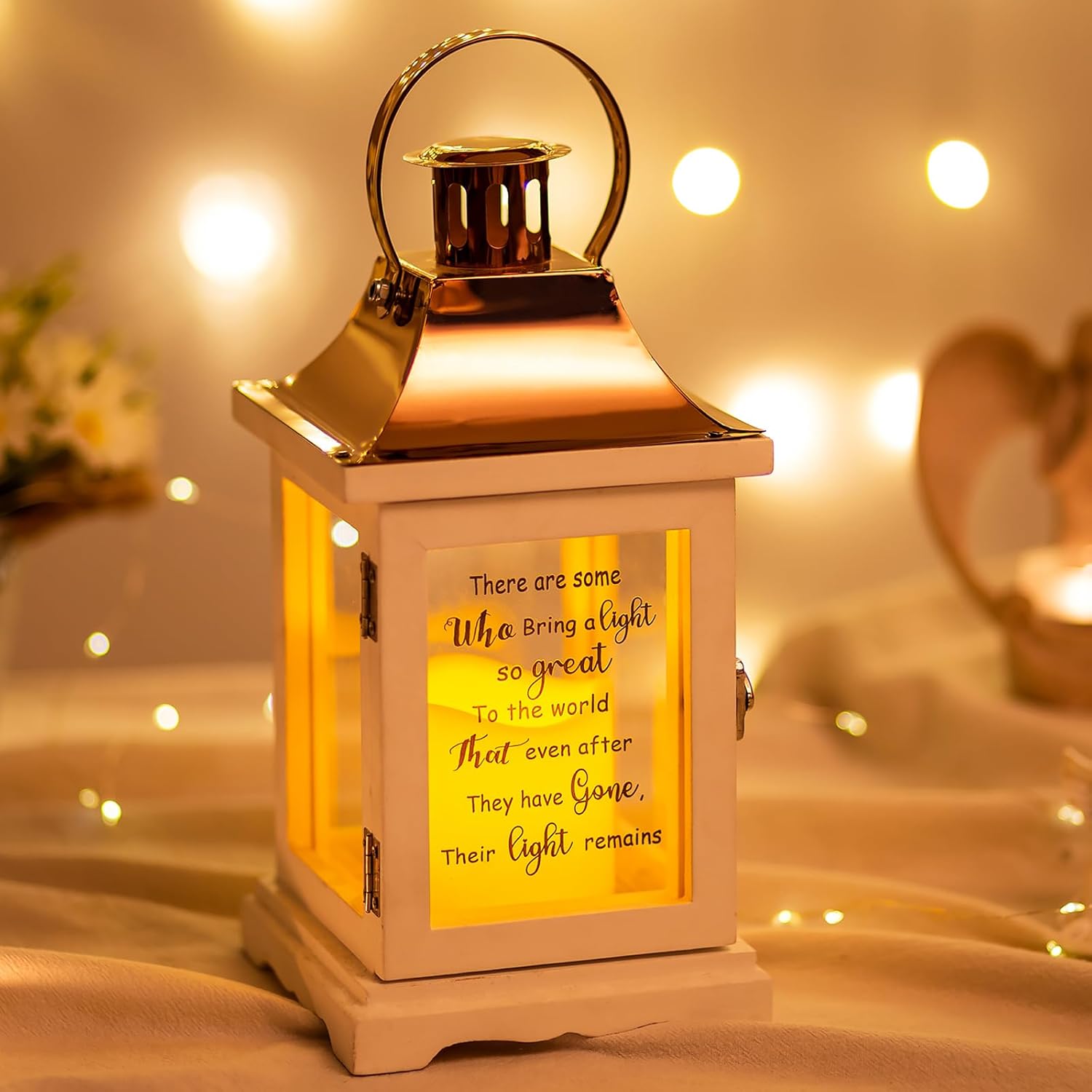 Memorial Lantern Sympathy Gift for Loss of Loved One - Memory Gifts for Loss of Mother Mom Father Dad Husband Son Grandma Sister Brother Thoughtful Funeral Remembrance Condolence Bereavement - Image 7