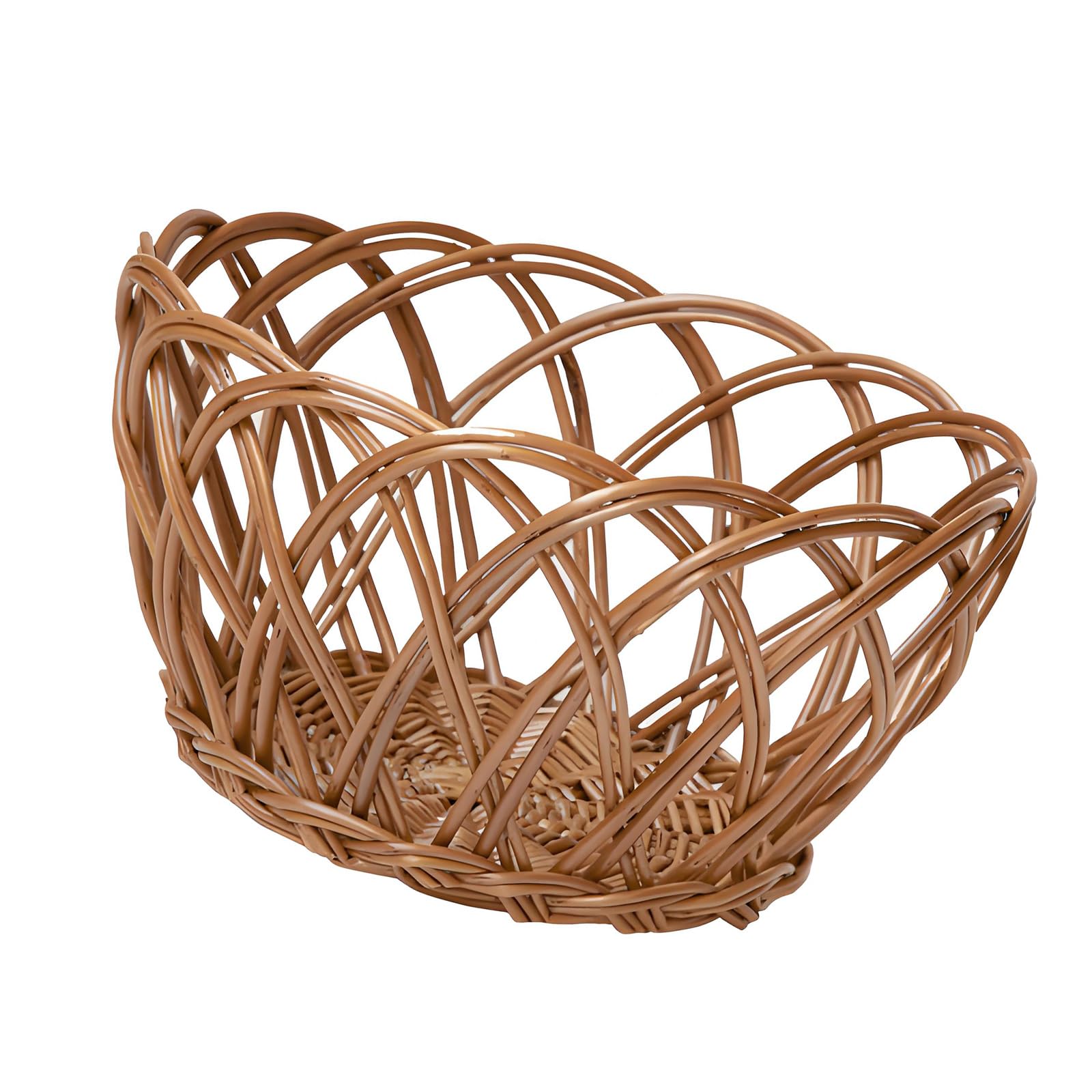 NMFLAB Artistic Willow Handwoven Bin Home Decoration Storage for Clothes Blankets Towels and More Wicker Storage Basket
