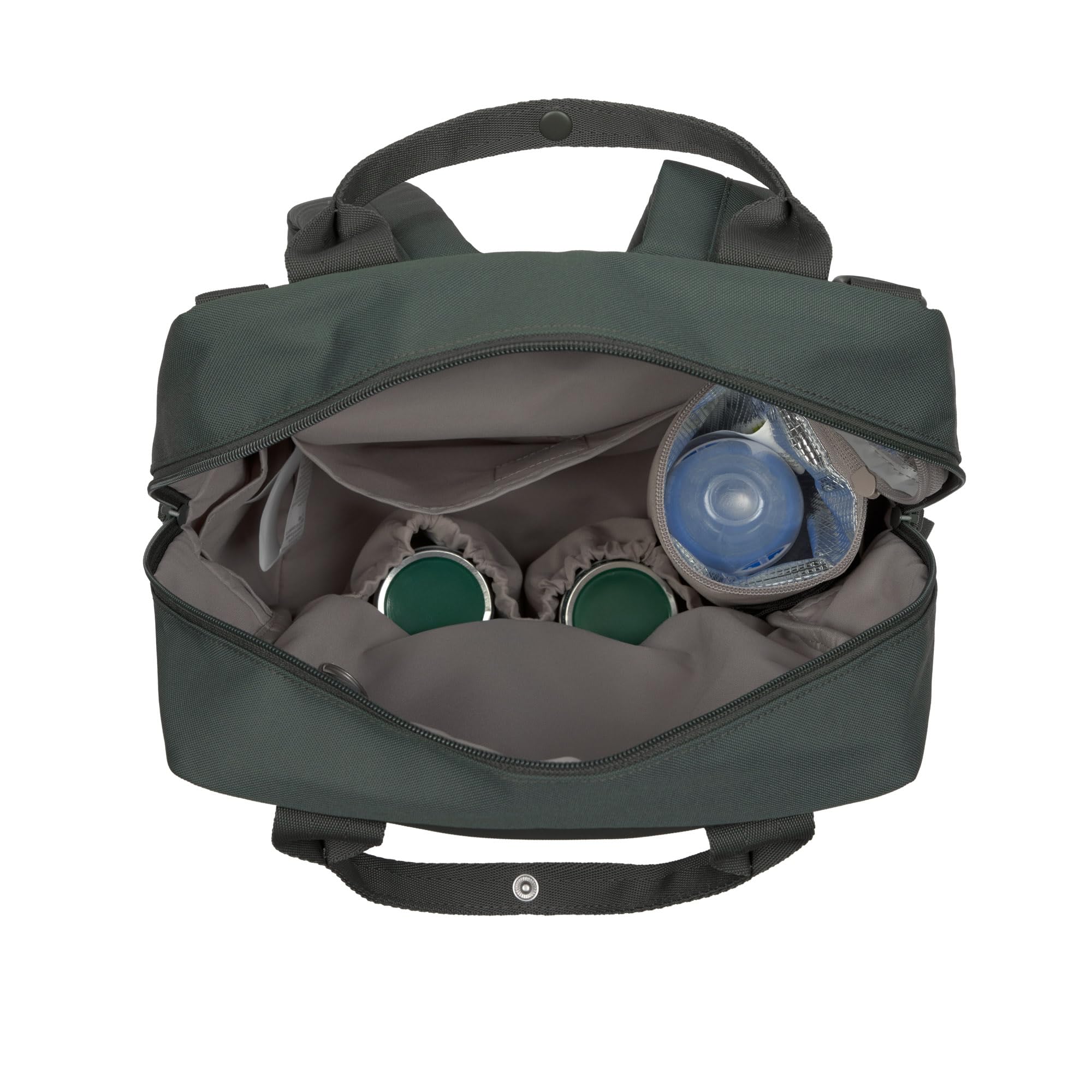 LÄSSIG Zaino fasciatoio Borsa fasciatoio Zaino con fasciatoio, attacco per carrozzina, portabiberon Prodotto in modo sostenibile/GRE Vividal Backpack