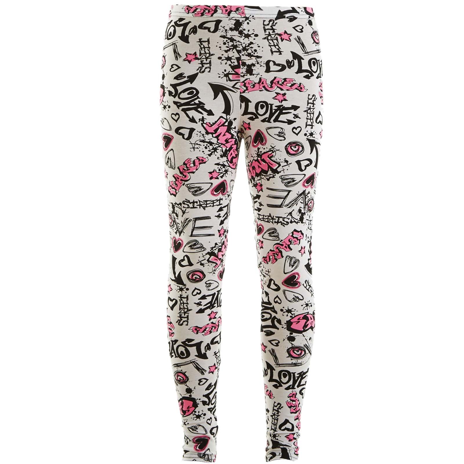 A2z 4 Kids Girls Graffiti Print Trouser Bottom - Legging Graffiti 13