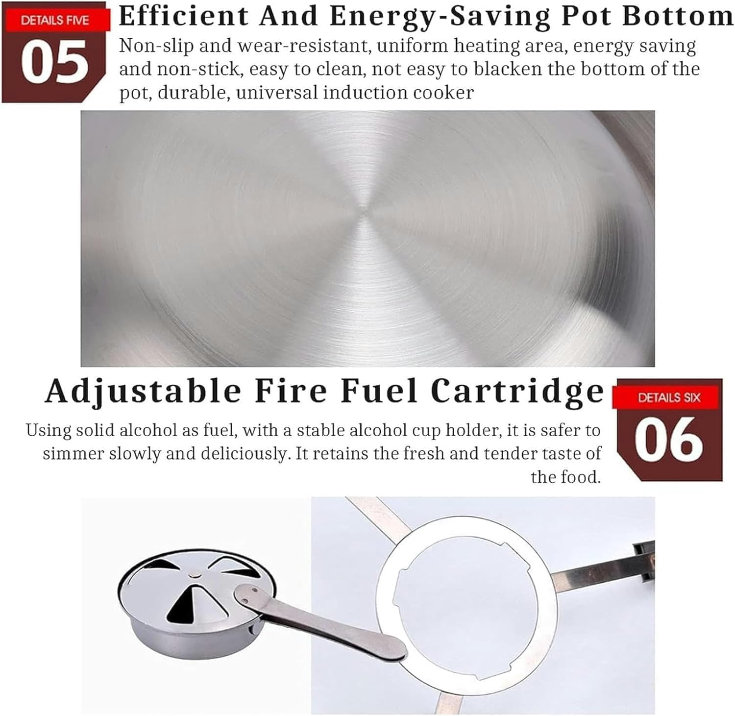 Stainless Steel Chafing Dish Set,Round 24 Pack Full Size Buffet Server Warming Tray with Alcohol Furnace and Lid,for WeddingsPartiesBanquetsCatering Events,4pack-28cm