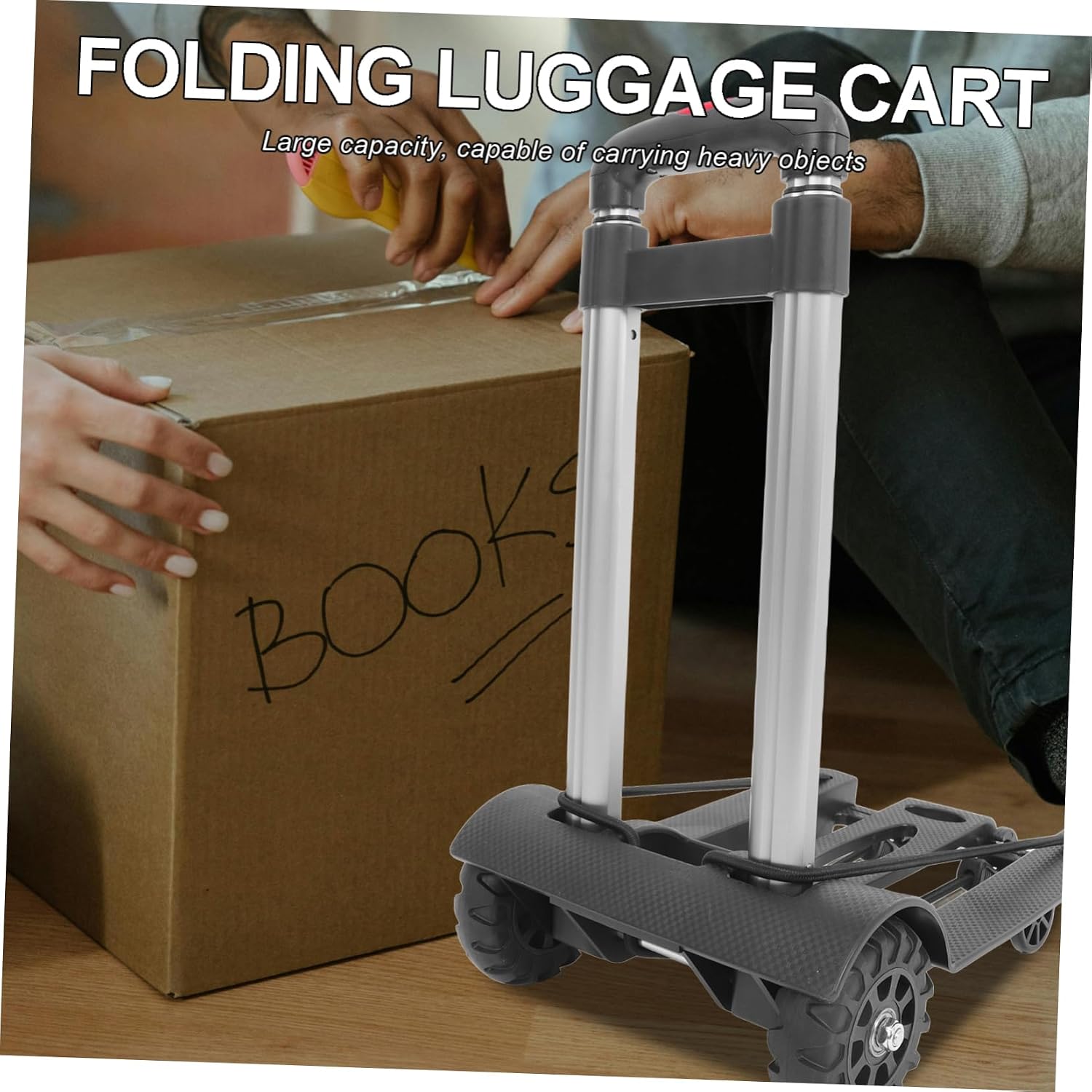 Multi-Functional Foldable Cart with Adjustable Handle and Wheels for Shopping Travel and Industrial Use Heavy Duty Portable Luggage Carrier for Groceries and More