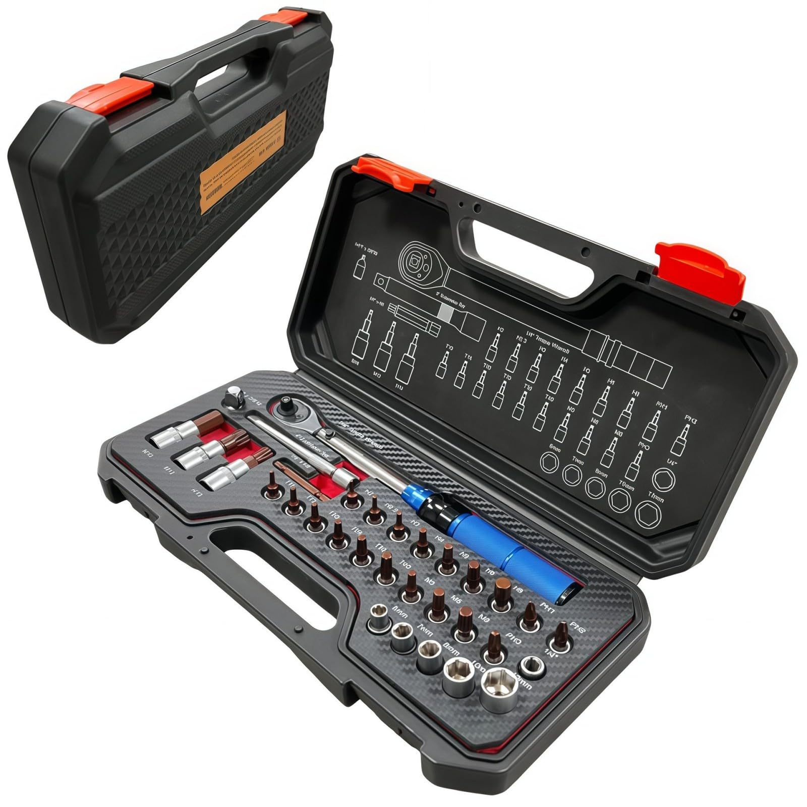Complete 32Pcs 1 / 4Inch Drive Clicking Torques Wrench Set with Reversible Ratcheting for Automotive Mountain Bike Maintenance Accuracy Drive Torques Wrench Tool