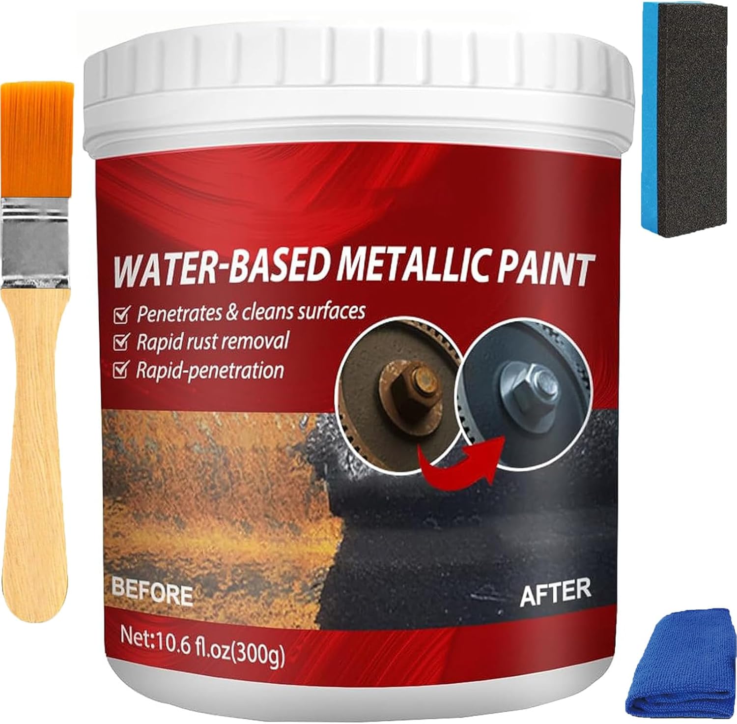 Stadsweg Rust Removal Converter Metallic Paint, Multi