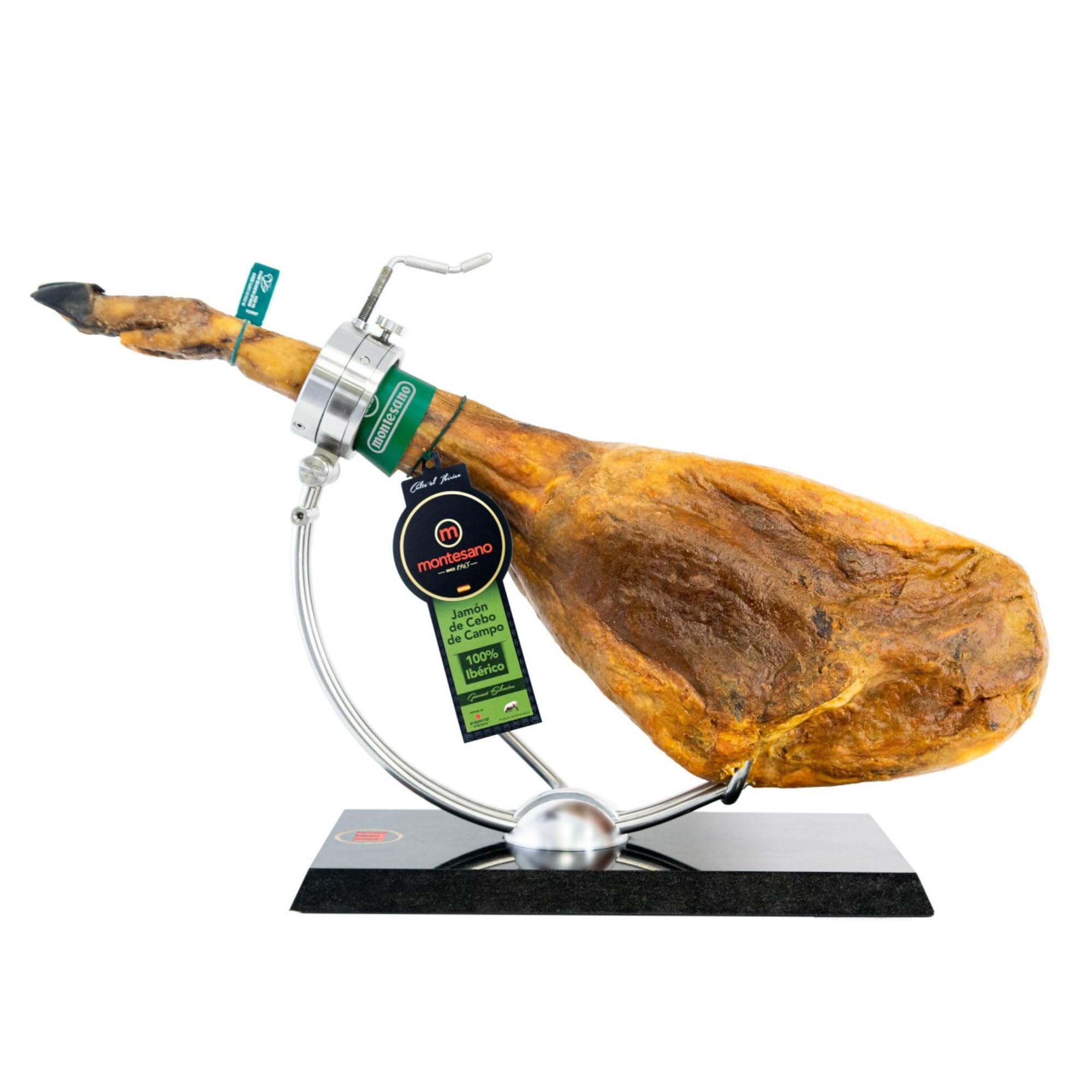 Ibéricos Montesano | Jamón Ibérico de Cebo de Campo 100% Raza Ibérica | 36 Meses de Curación | Criado en Libertad en la Dehesa Extremeña | Alimentado con Pastos Naturales y Piensos | 7-7.5kg