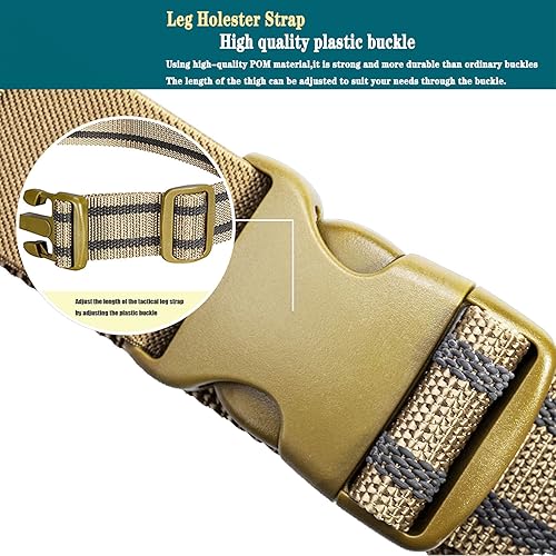 Miniatura 5 de Correa Táctica EDC para Pierna, Cinturón de Correa para Muslo para Funda de Pierna, Banda Colgante Militar para Pierna Más Gruesa y Larga para Caza