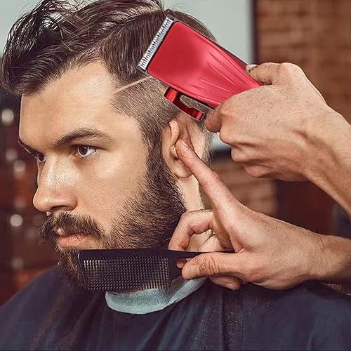 Miniatura 4 de Cortadora de pelo profesional para hombres, cortadora de barba eléctrica, inalámbrica, para cortar el cabello con bordes de hoja en T, kit de
