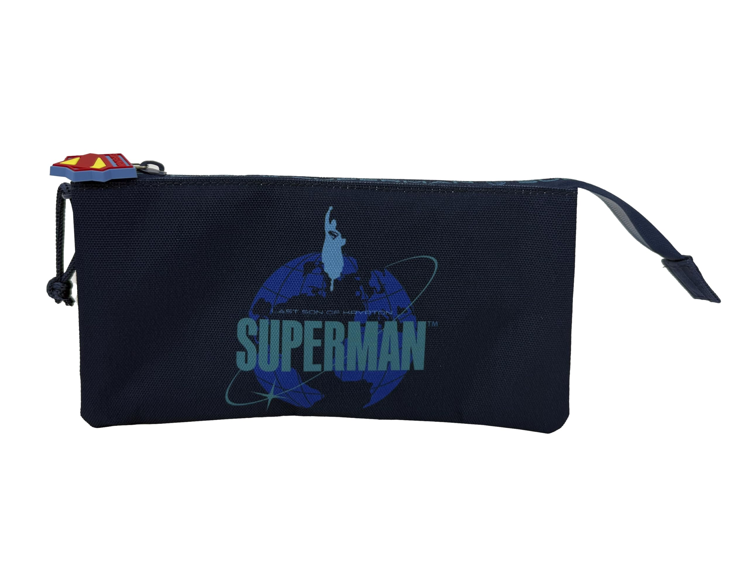 CYPBRANDS Superman, Pencil Case, Pencil Case, School Supplies, Blue, Official Product, blue, Medium
