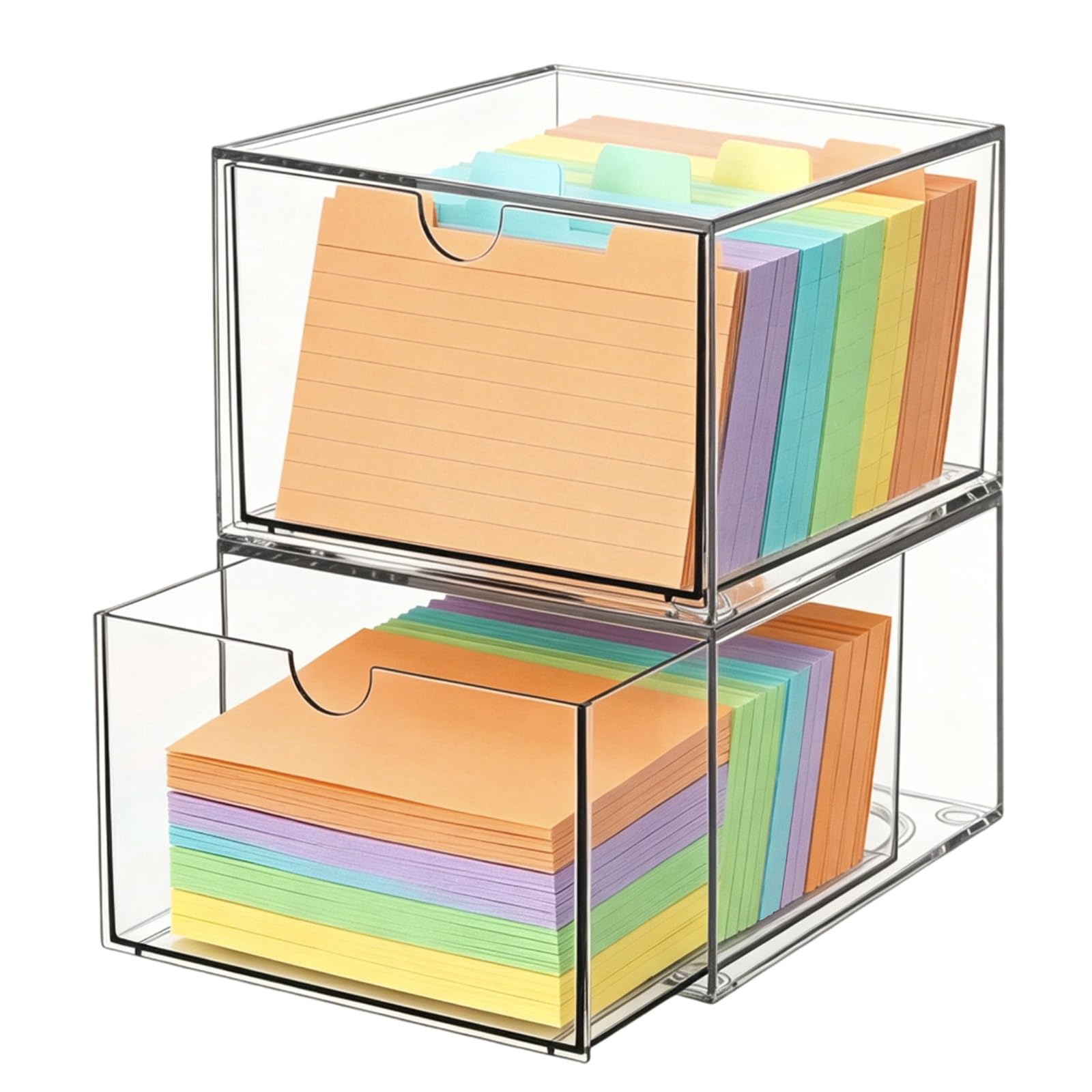 Porte-cartes en acrylique transparent lot de 2 pour bureau et recettes