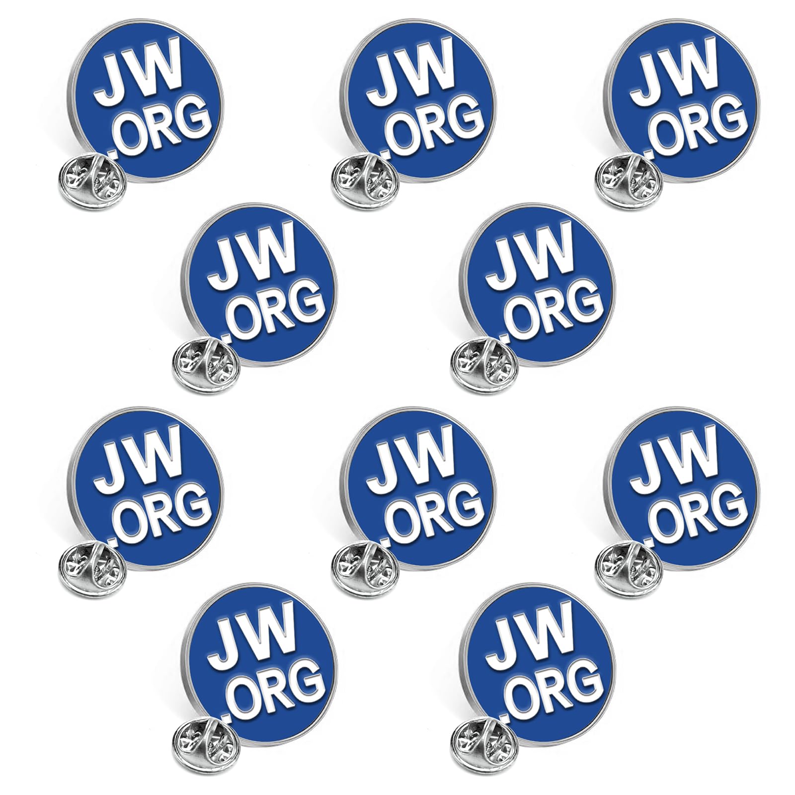 Jehovah Witness - Square Blue Label Pin - JW.org Neck Tie Hat Tack Clip Women or Men Suits- 10 Pcs Jehovah Witness Lapel Pins