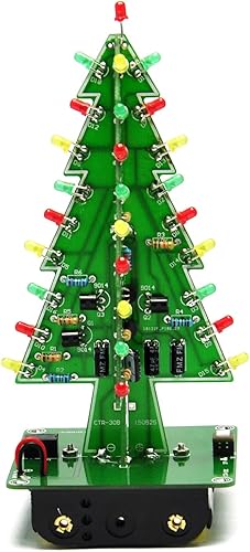 Gikfun 3D USB árboles de Navidad 3 colores LED DIY Kit Flash LED Circuito EK1719