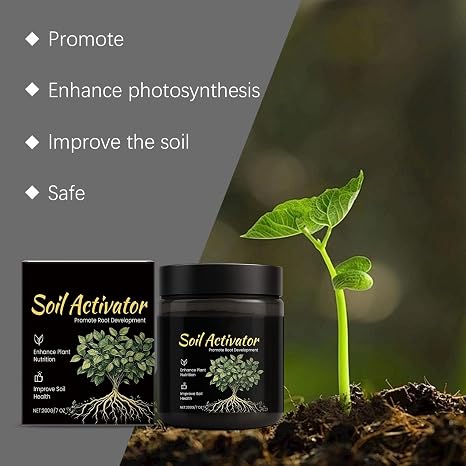 Soil Activator, Soil Activator for Plants, Concentrated Soi-l Improver & Conditioner for Garden, Promotes Root Growth, Relieves Soi-l Compaction, Plant Fertilizer, for Vegetables & All Plants (2 pcs)
