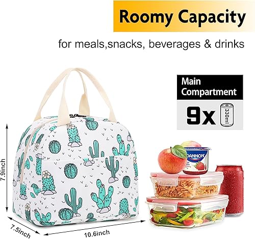 Miniatura 2 de Bolsa de almuerzo de zorro para niñas y mujeres, bonita lonchera aislada a prueba de fugas, reutilizable, bolsa de almuerzo para adolescentes,