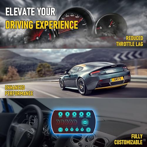Vista 5 de BY-J Controlador de respuesta del acelerador, 9 unidades, 10 modos, FLC-821, controlador electrónico universal del acelerador para automóvil