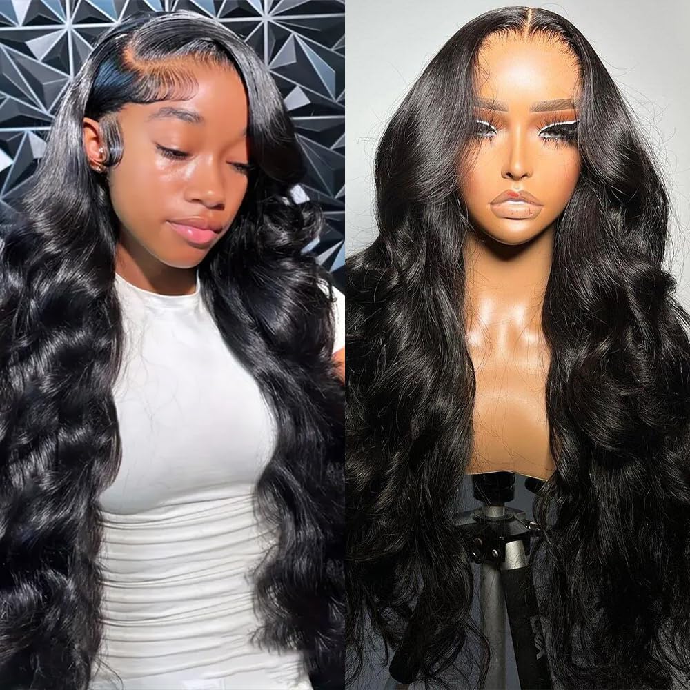Amazon.com : Hailriss Body Wave HD Lace Front Wigs Human  display picture 3