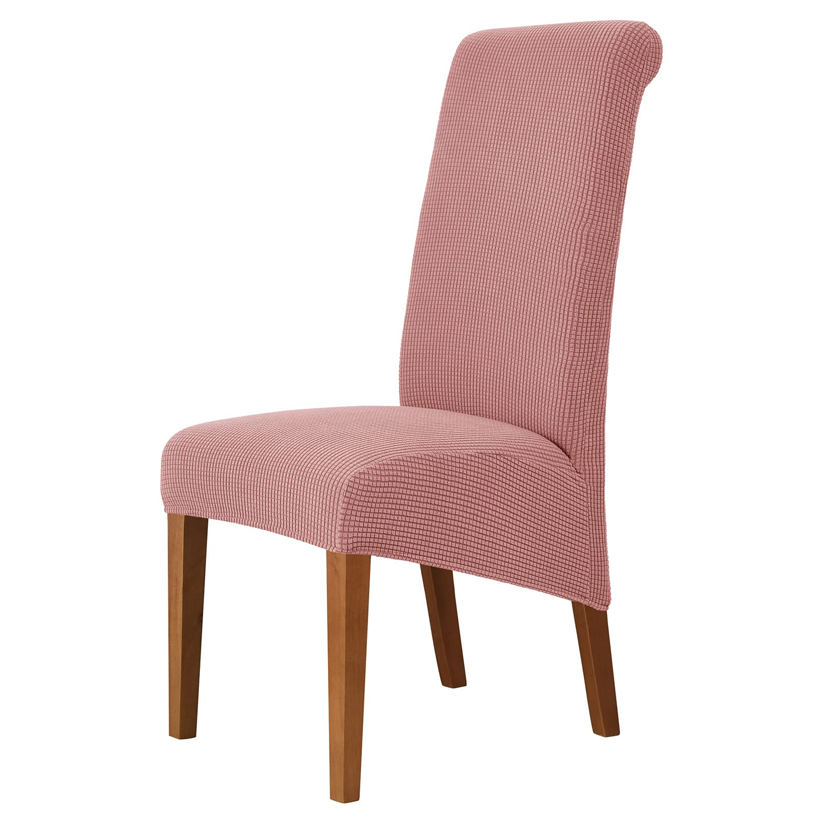 DZYP Large Dining Chair Covers High Back Stretch Super Fit Washable Removable Seat Covers Protector Slipcovers for Dining Room (Pink,Set of 6) — image 1