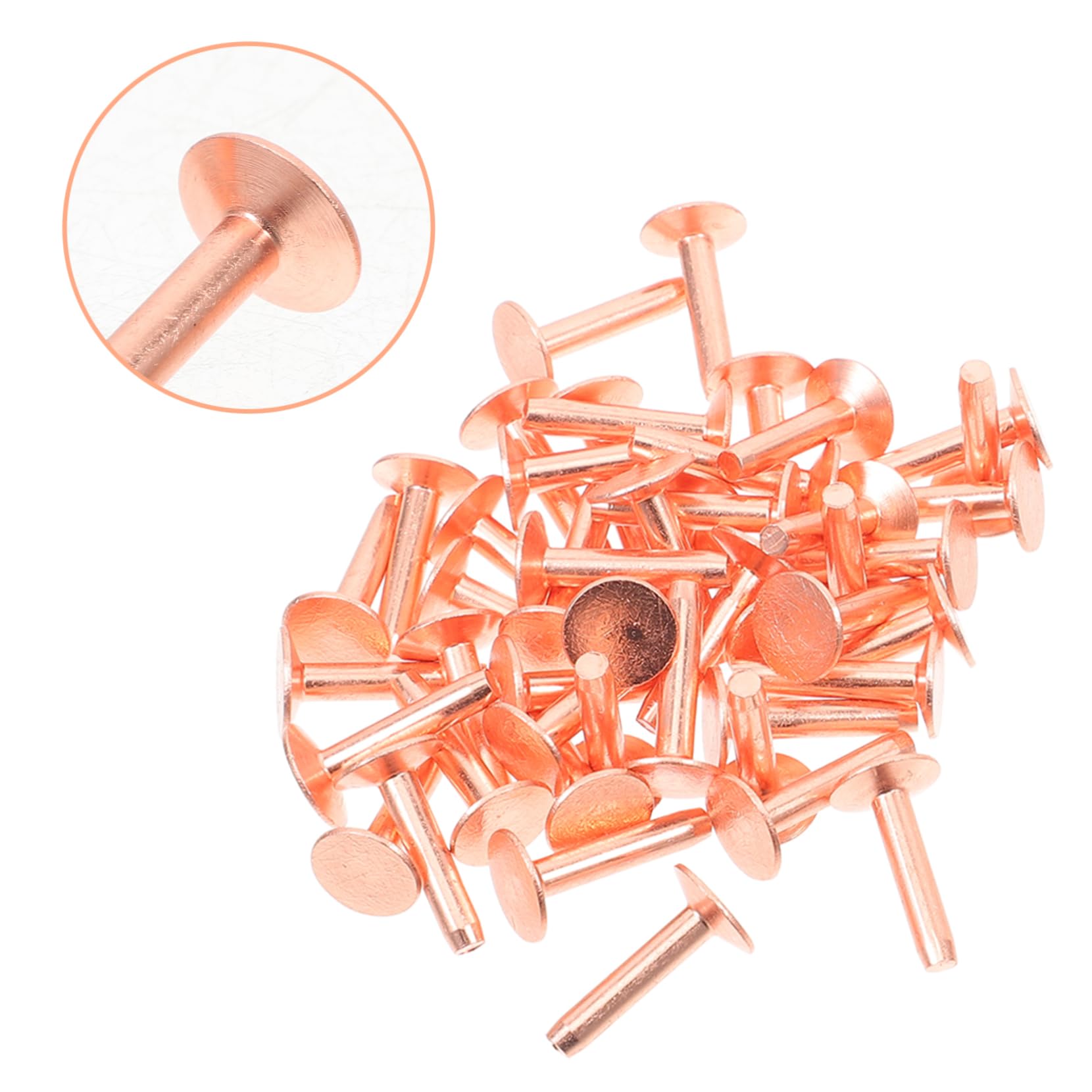 154piezas Kit De Remaches De Cuero Color Cobre Remaches Redondos Metálicos Para Ropa Cinturón Bolso Estilo Punk Diy