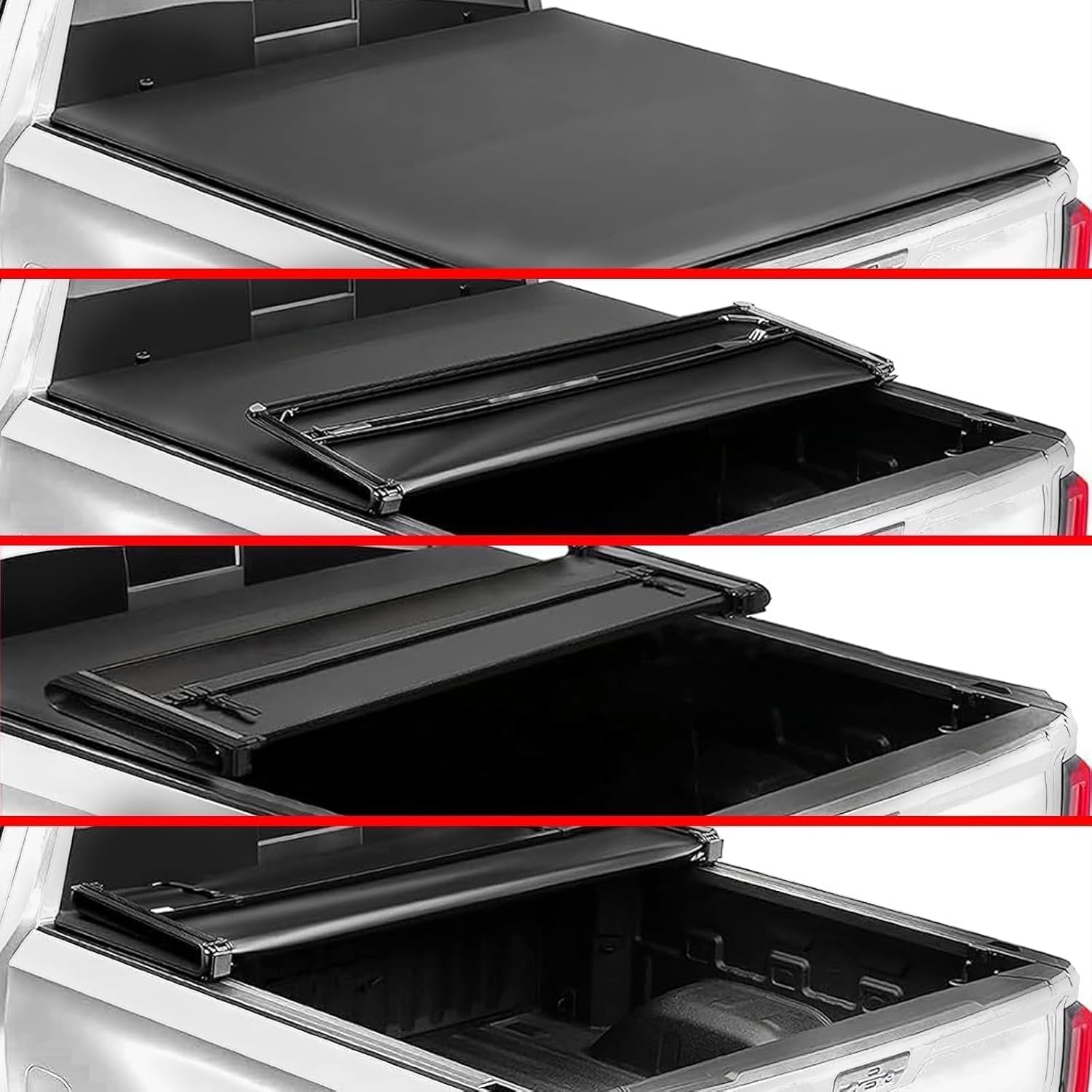 Soft Quad Fold Truck Bed Tonneau Cover Compatible for 2004-2026 F-150 6.5FT (78.8") Bed