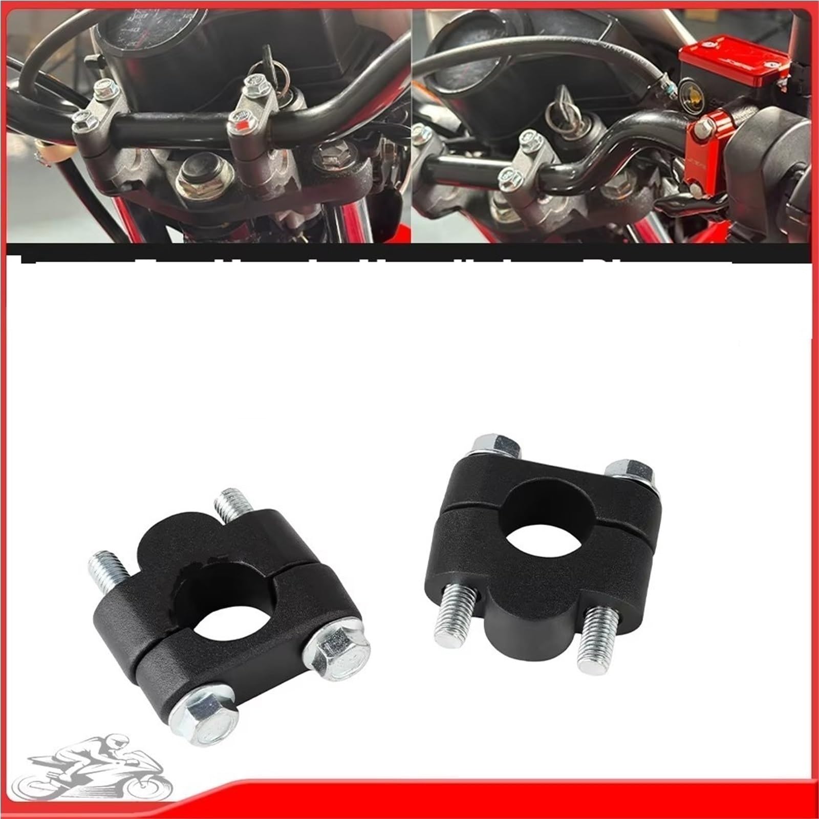 Lenkererhöhung Motorrad Kompatibel Mit Für XR600R 1985–2000 Lenkererhöhung Lenkerhalterung Fat Bar Riser-Montagesatz Motorrad-Ersatzteile