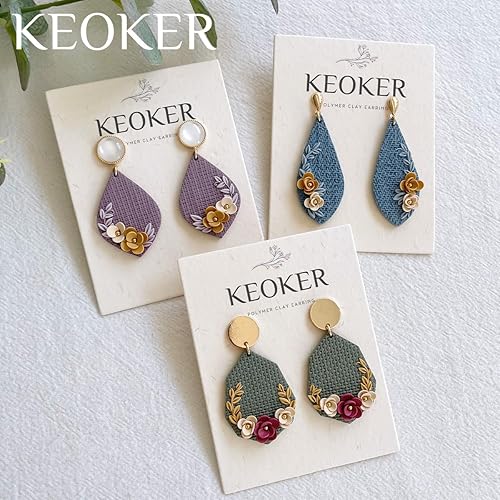 Miniatura 6 de KEOKER Rodillo de textura de arcilla polimérica, rodillo de textura para arcilla polimérica, rodillo de arcilla polimérica para hacer aretes, como