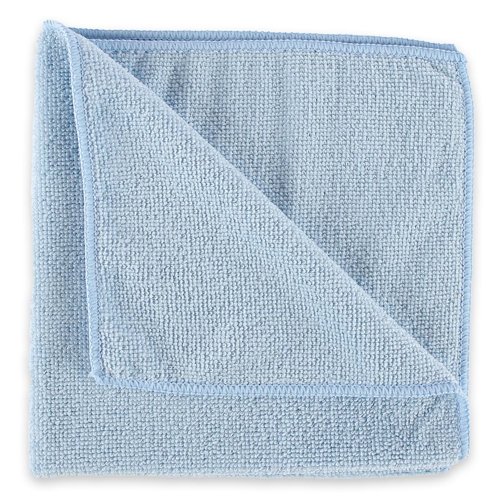 FRANZ MENSCH 100 Stück Mikrofasertücher, 40 x 40 cm, blau | Hygoclean, Polyester/Polyamid, Reinigungstücher, Putztücher, saugstark, fusselfrei, streifenfreie Reinigung, langlebig
