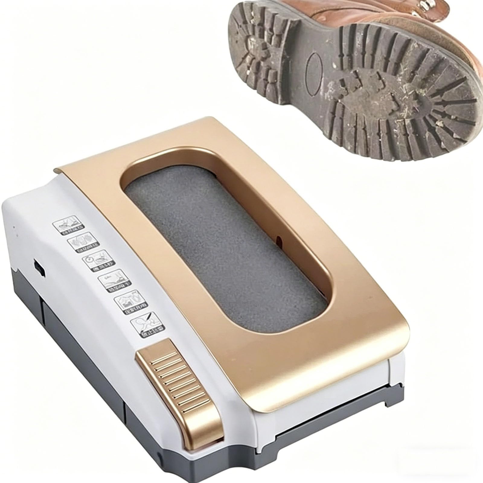 Máquina rascadora automática de botas autolimpiante, limpiador de suela de lavado rápido de 5 segundos, tanque de agua y batería integrados, fuente de alimentación de modo doble, para el hogar, la